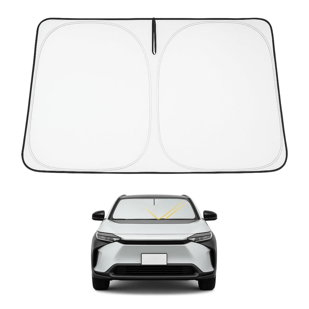 Proadsy 2025 Upgrade Windshield Sun Shade Custom Fit Toyota bZ4X 2023-2025 4-Layer Foldable Front Sunshade Protector Sun Visor Blocks UV Rays Keep Car Cooler