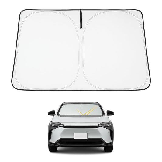 Proadsy 2025 Upgrade Windshield Sun Shade Custom Fit Toyota bZ4X 2023-2025 4-Layer Foldable Front Sunshade Protector Sun Visor Blocks UV Rays Keep Car Cooler