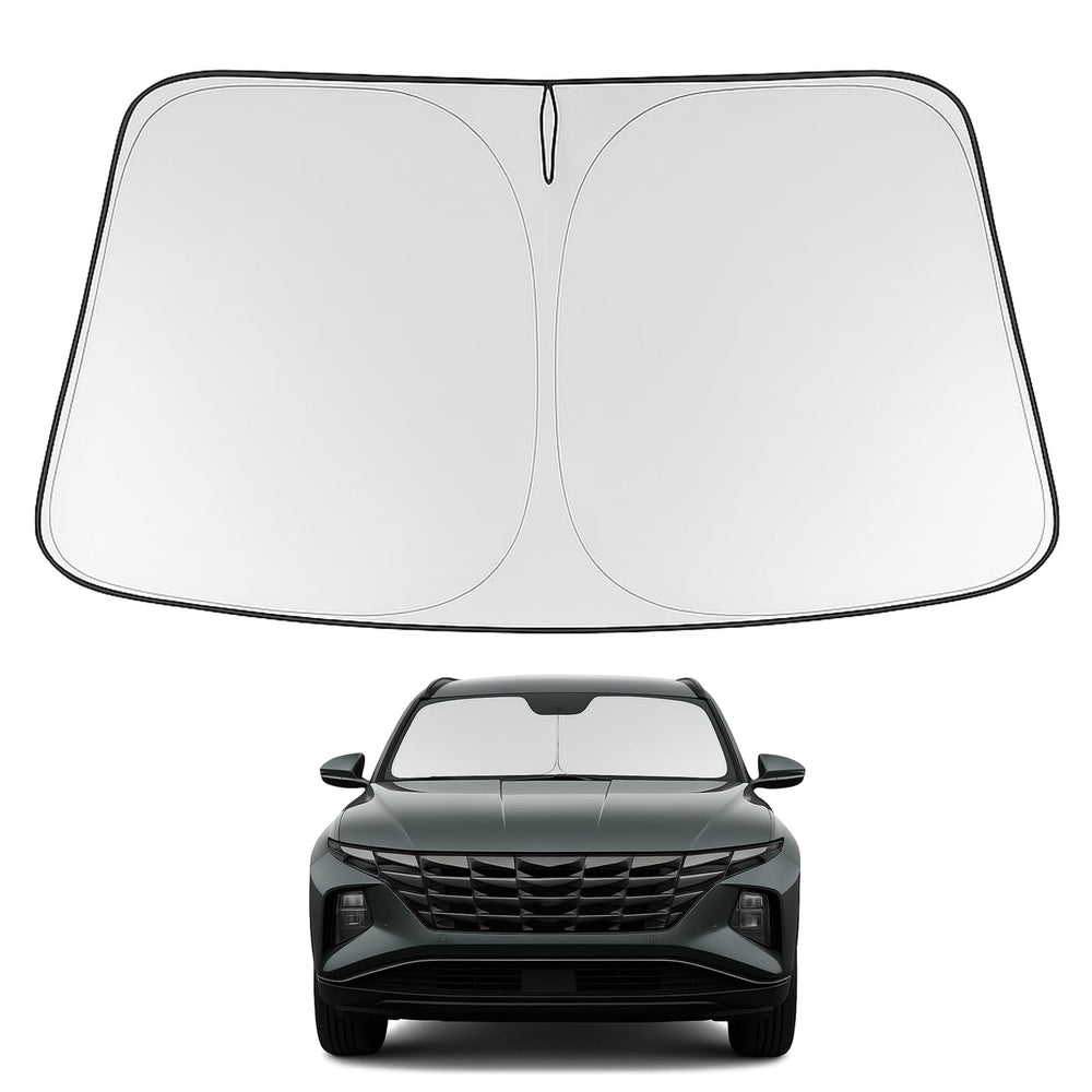 Proadsy 2025 Upgrade Windshield Sun Shade Custom Fit Hyundai Tucson 2025 2024 2023 2022 Front Window Sunshade Protector Foldable Sun Visor Blocks UV Rays Keep Car Cooler