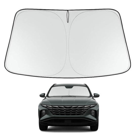 Proadsy 2025 Upgrade Windshield Sun Shade Custom Fit Hyundai Tucson 2025 2024 2023 2022 Front Window Sunshade Protector Foldable Sun Visor Blocks UV Rays Keep Car Cooler