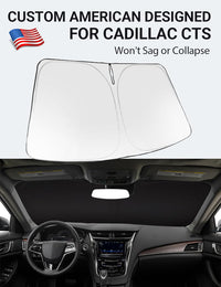 2014-2019 Cadillac CTS custom-fit sunshade - folded compact