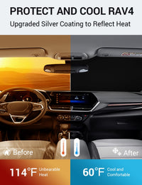 Proadsy Windshield Sun Shade for Chevrolet Trax 2024 2025 2026 Custom Fit Foldable Front Sunshade Protector Sun Visor Blocks UV Rays Keep Car Cooler Accessories