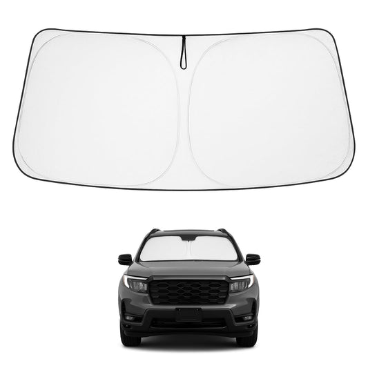 Proadsy 2025 Upgrade Windshield Sun Shade Custom Fit Honda Passport 2019-2024 2025 4-Layer Foldable Front Sunshade Protector Sun Visor Blocks UV Rays Keep Car Cooler
