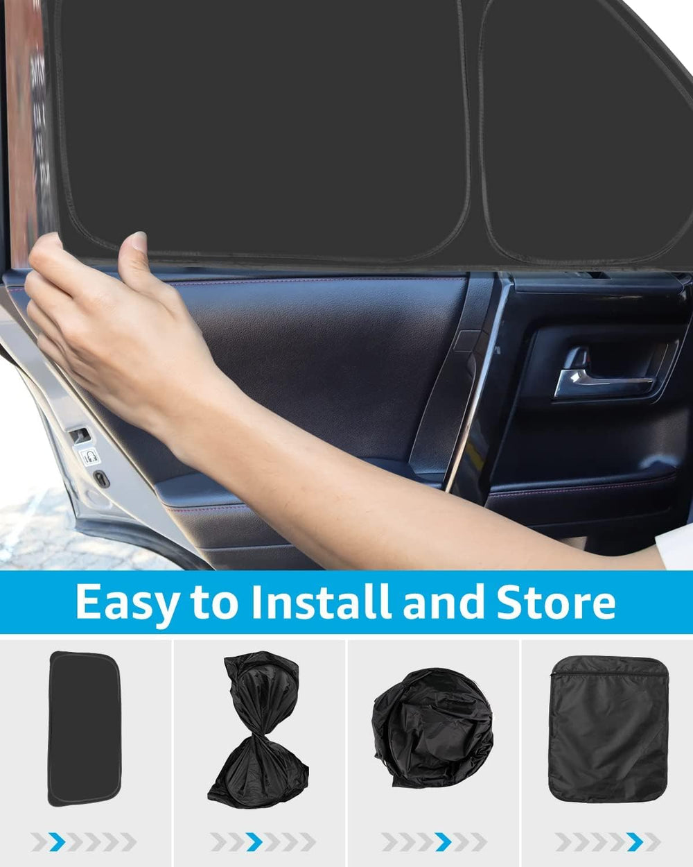 Proadsy 2025 Upgrade Window Sun Shade for 5th Gen 4Runner 2010-2024 2025 Side Rear Window for Baby/Camping UV Rays and Privacy Protect Accessories Set of 7