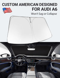 2019-2025 Audi A6 custom-fit sunshade - folded compact