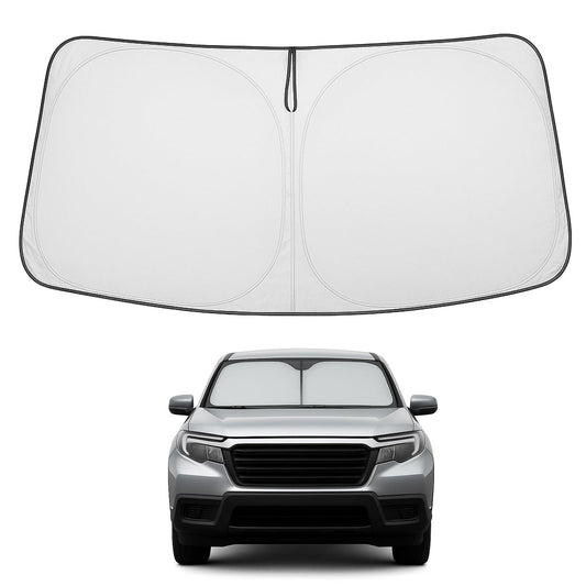 Proadsy 2026 Upgrade Windshield Sun Shade Custom Fit Honda Ridgeline 2017-2025 2026 4-Layer Foldable Front Sunshade Protector Sun Visor Blocks UV Rays Keep Car Cooler