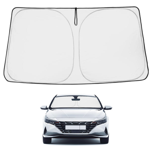 Proadsy Windshield Sun Shade for Hyundai Elantra 2021-2025 2026 4-Layer Foldable Front Sunshade Protector Sun Visor Blocks UV Rays Keep Car Cooler
