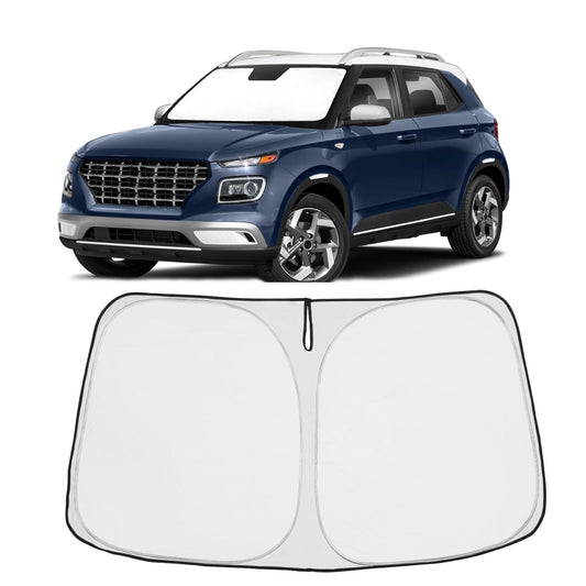 Proadsy 2025 Upgrade Windshield Sun Shade Custom Fit 2020-2023 2024 2025 Hyundai Venue Foldable Front Sunshade Protector Sun Visor Blocks UV Rays Keep Car Cooler