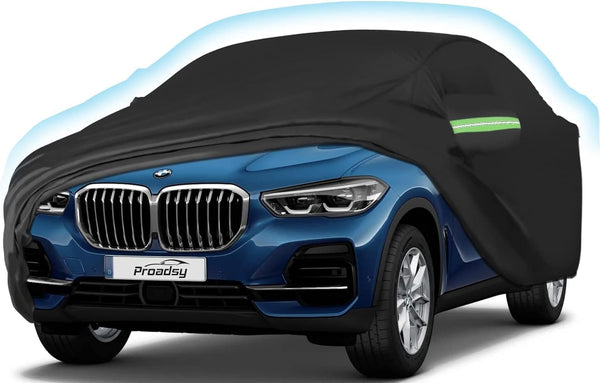 Proadsy 2026 Upgrade Car Cover for 2009-2024 Kia Forte, Waterproof All Weather for Automobiles, Windproof Snowproof Rain Hail Sun UV Protection Full Outdoor Indoor Exterior Car Covers, Black