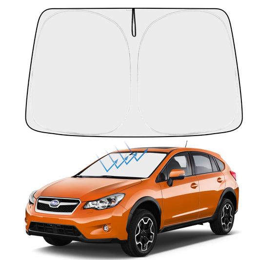 Proadsy 2025 Upgrade Windshield Sun Shade Custom Fit Subaru Crosstrek 2012-2017 4-Layer Foldable Front Sunshade Protector Sun Visor Blocks UV Rays Keep Car Cooler