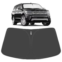 Proadsy 2026 Upgrade Front Windshield Sun Shade Foldable Sunshade Protector Custom Fit 2018-2025 Ford Expedition Accessories