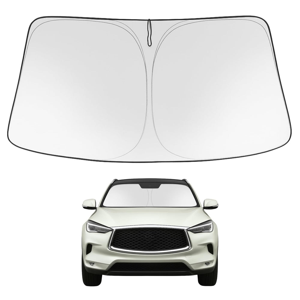 Proadsy 2025 Upgrade Windshield Sun Shade Custom Fit 2021-2023 2024 2025 QX55 Infiniti QX50 2019-2021 Foldable Front Sunshade Protector Sun Visor Blocks UV Rays Keep Car Cooler