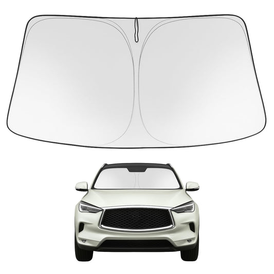 Proadsy 2025 Upgrade Windshield Sun Shade Custom Fit 2021-2023 2024 2025 QX55 Infiniti QX50 2019-2021 Foldable Front Sunshade Protector Sun Visor Blocks UV Rays Keep Car Cooler