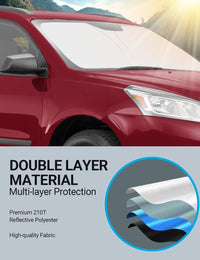 Custom American designed 2018-2023 Chevrolet Traverse windshield sunshade, will not sag or collapse
