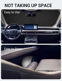 2019-2023 Lincoln Nautilus windshield sunshade detail view 9, custom fit front window sun shade