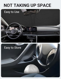 2021-2026 Hyundai Elantra windshield sunshade detail view 8, custom fit front window sun shade