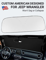 Proadsy 2025 Upgrade Windshield Sun Shade Custom Fit Jeep Wrangler JL JLU & Gladiator JT 2018-2024 2025 4-Layer Foldable Front Sunshade Protector Sun Visor Blocks UV Rays Keep Car Cooler Accessories
