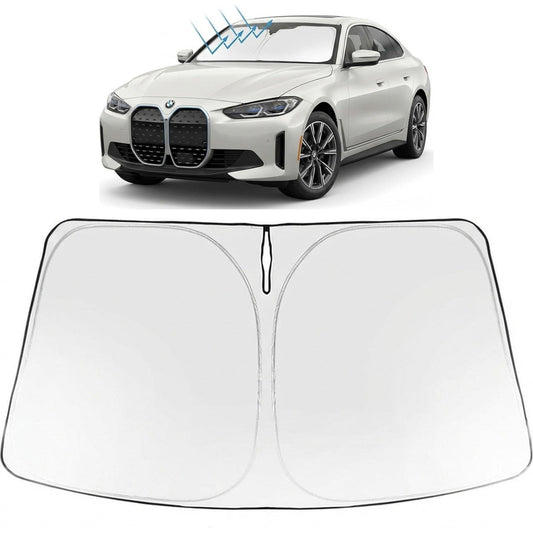 Proadsy Windshield Sun Shade for BMW i4 2022-2026 Foldable Front Sunshade Protector Sun Visor Blocks UV Rays Keep Car Cooler Accessories
