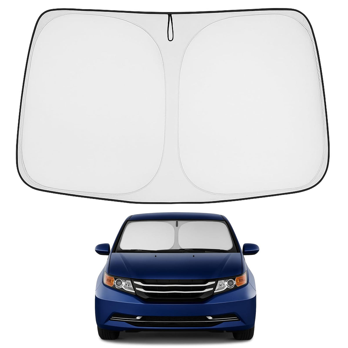 Proadsy 2026 Upgrade Front Windshield Sun Shade Foldable Sunshade Protector Custom Fit 2011-2017 Honda Odyssey Mini Van Accessories
