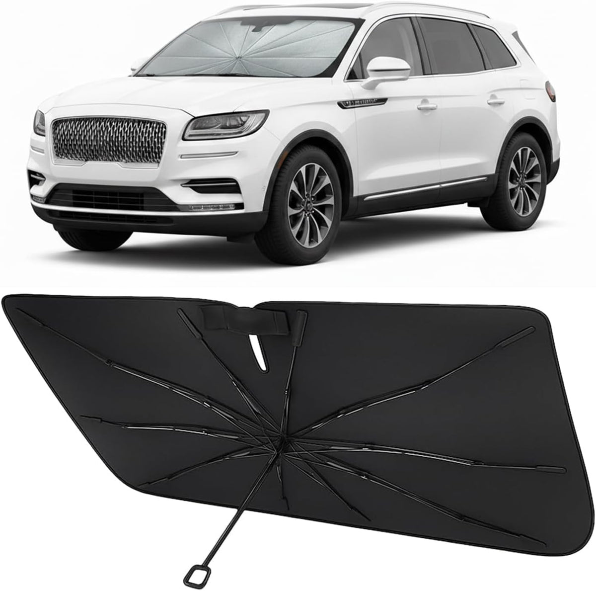 2024-2026 Lincoln Nautilus Umbrella Windshield Sunshade - Custom Fit Front Windshield Sun Shade