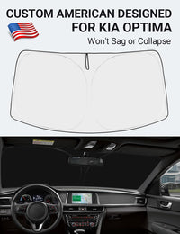 2016-2025 Kia Optima custom-fit sunshade - reflective side facing sun