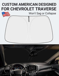 2018-2023 Chevrolet Traverse custom-fit sunshade - reflective side facing sun