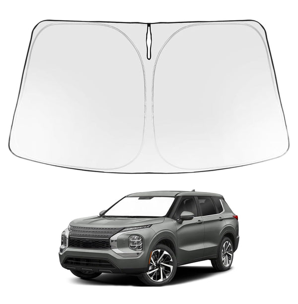 Proadsy 2026 Upgrade Windshield Sun Shade Custom Fit 2026 2025 2024 2023 2022 Mitsubishi Outlander Foldable Front Sunshade Protector Sun Visor Blocks UV Rays Keep Car Cooler