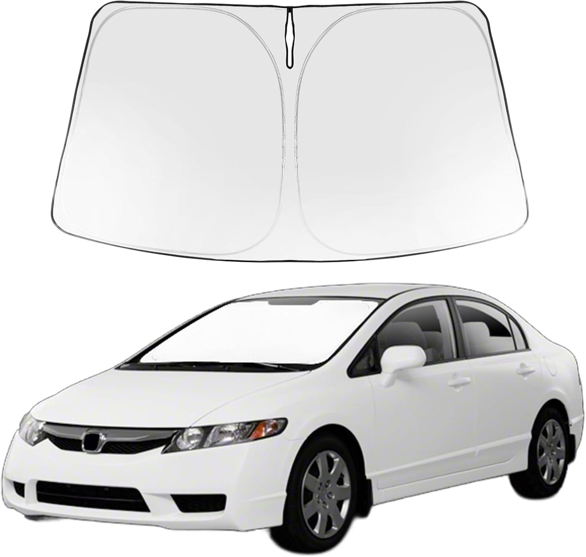 2006-2011 Honda Civic Windshield Sunshade - Custom Fit Front Windshield Sun Shade
