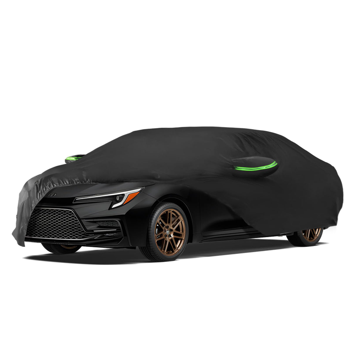 Proadsy 6 Layers Car Cover Custom Fit for Corolla Sedan 2019-2024 2025 2026 Windproof All Weather Waterproof Sun Rain UV Dust Snow Protection Outdoor Full Covers