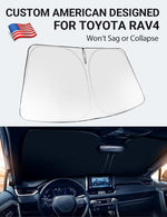 Proadsy for Toyota RAV-4 2019-2024 2025 Windshield Sun Shade 4-Layer Foldable Front Sunshade Protector Sun Visor Blocks UV Rays Keep Car Cooler