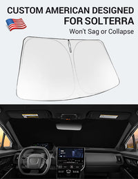 2023-2026 Subaru Solterra custom-fit sunshade - folded compact