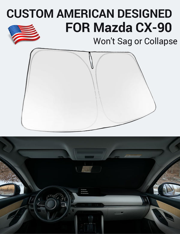 2024-2026 Mazda CX-90 custom-fit sunshade - folded compact