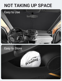 2006-2012 Toyota RAV4 windshield sunshade detail view 9, custom fit front window sun shade