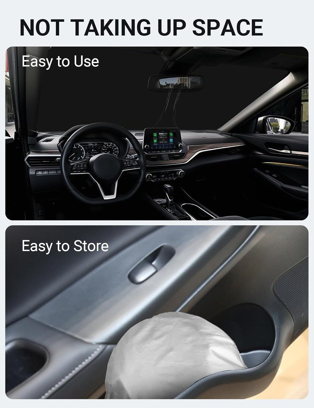 Proadsy Front Windshield Sun Shade Foldable Sunshde Protector Custom Fit 2025 2024 2023 2022 2021 2020 Nissan Sentra S, SV, SR, Sedan Accessories 2025 Upgrade