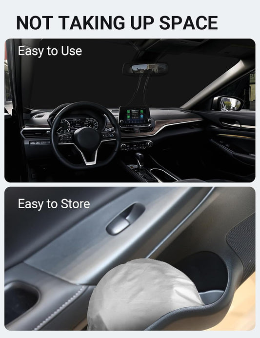 Proadsy Windshield Sun Shade for Nissan Sentra 2026 2025 2024 2023 2022 2021 2020 Custom Fit S, SV, SR, Sedan Accessories Foldable Sunshde Protector Blocks UV Rays Keep Car Cooler