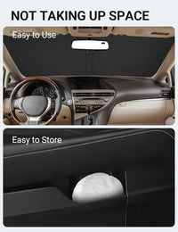 2010-2015 Lexus RX windshield sunshade detail view 9, custom fit front window sun shade