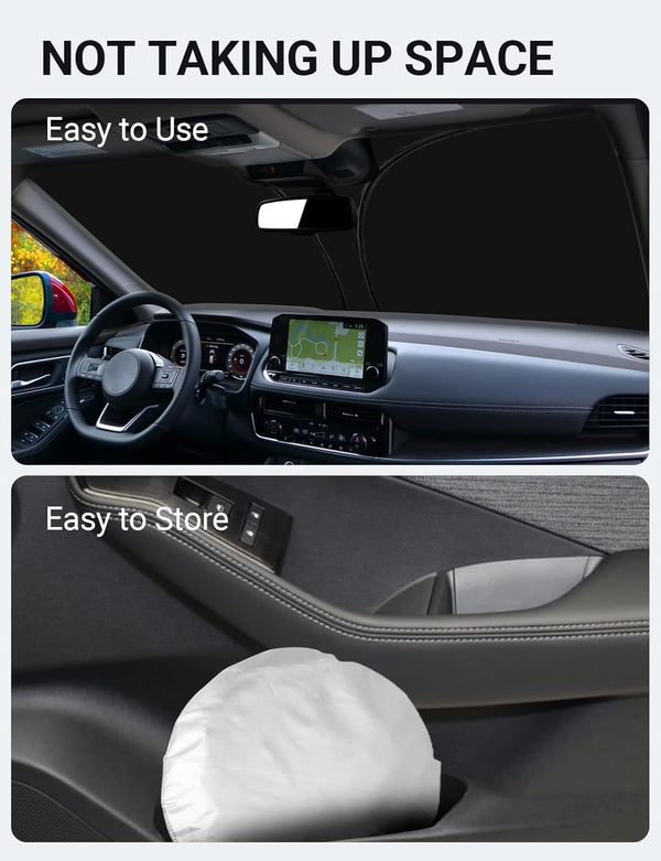 2021-2025 Nissan Rogue custom-fit sunshade - folded compact