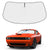 Proadsy 2025 Upgrade Windshield Sun Shade Custom Fit Dodge Challenger 2015-2024 2025 4-Layer Foldable Front Sunshade Protector Sun Visor Blocks UV Rays Keep Car Cooler