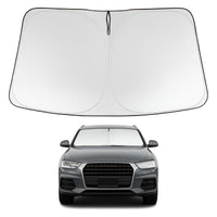 Proadsy 2026 Upgrade Windshield Sun Shade Custom Fit 2013-2018 Audi Q3 Foldable Front Sunshade Protector Sun Visor Blocks UV Rays Keep Car Cooler