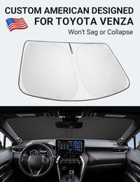 2021-2025 Toyota Venza custom-fit sunshade - reflective side facing sun