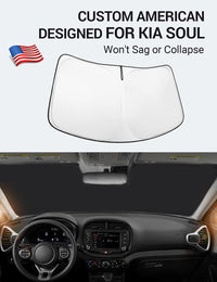 2020-2025 Kia Soul custom-fit sunshade - reflective side facing sun