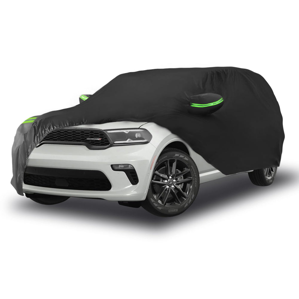 Proadsy 2025 Upgrade Car Cover for 2011-2024 2025 Dodge Durango, Waterproof All Weather for Automobiles, Windproof Snowproof Rain Hail Sun UV Protection Full Outdoor Indoor Exterior Car Covers, Black