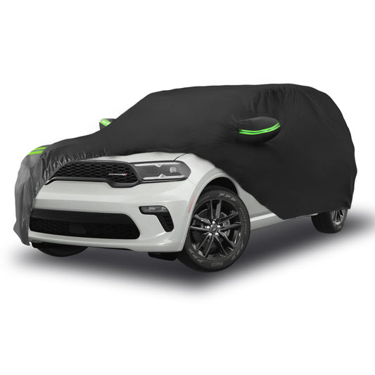 Proadsy 2025 Upgrade Car Cover for 2011-2024 2025 Dodge Durango, Waterproof All Weather for Automobiles, Windproof Snowproof Rain Hail Sun UV Protection Full Outdoor Indoor Exterior Car Covers, Black