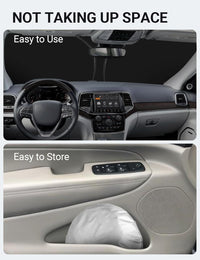 2014-2026 Jeep Grand Cherokee windshield sunshade detail view 9, custom fit front window sun shade