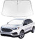 Proadsy 2025 Upgrade Windshield Sun Shade Custom Fit 2015-2023 2024 2025 Ford Edge Foldable Front Sunshade Protector Sun Visor Blocks UV Rays Keep Car Cooler
