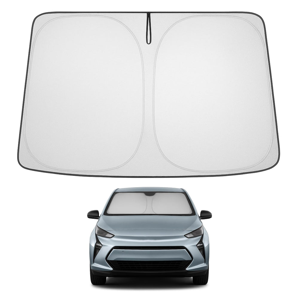Proadsy 2025 Upgrade Windshield Sun Shade Custom Fit Chevy Bolt 2017-2024 2025 (NOT for Chevy Bolt EUV) 4-Layer Foldable Front Sunshade Protector Sun Visor Blocks UV Rays Keep Car Cooler