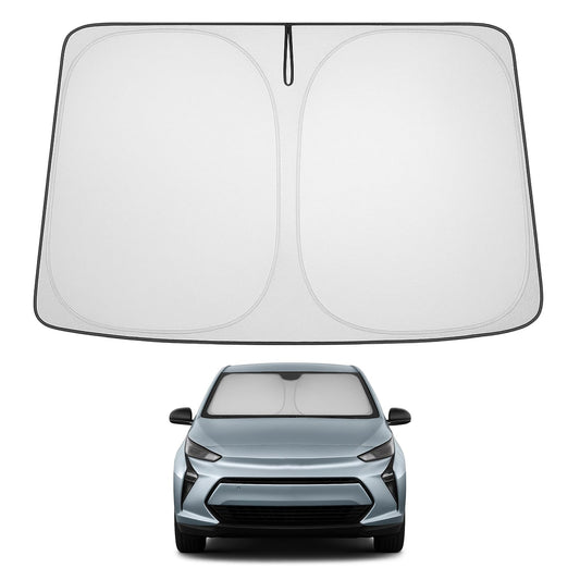 Proadsy 2025 Upgrade Windshield Sun Shade Custom Fit Chevy Bolt 2017-2024 2025 (NOT for Chevy Bolt EUV) 4-Layer Foldable Front Sunshade Protector Sun Visor Blocks UV Rays Keep Car Cooler