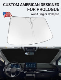 Custom American designed 2024-2026 Honda Prologue windshield sunshade, will not sag or collapse