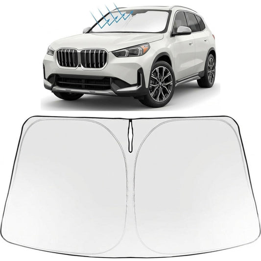 Proadsy Windshield Sun Shade for BMW X1 2023-2026 Foldable Front Sunshade Protector Sun Visor Blocks UV Rays Keep Car Cooler Accessories