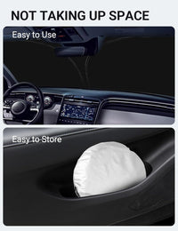 2016-2021 Hyundai Tucson windshield sunshade detail view 9, custom fit front window sun shade